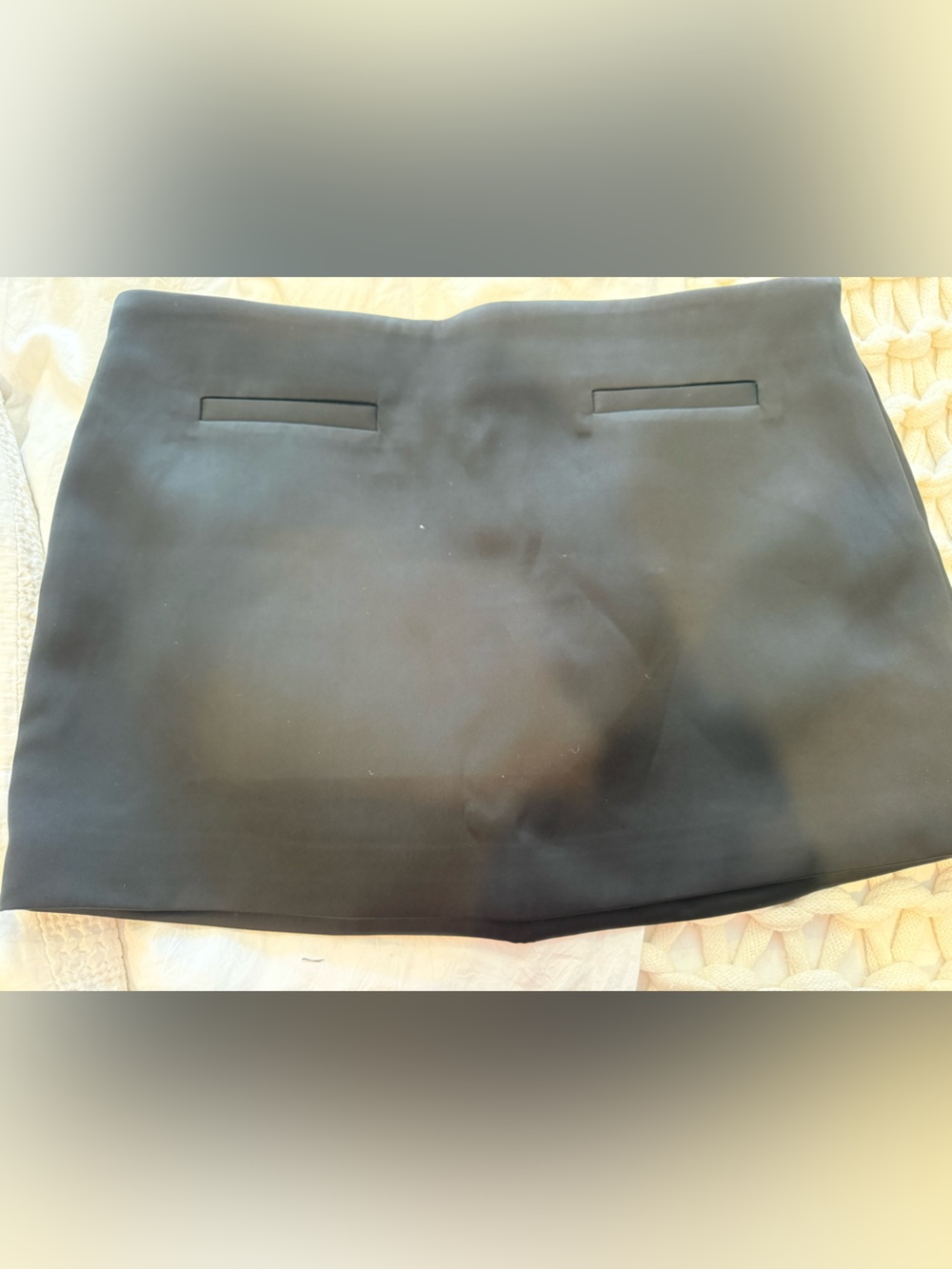 Astr Black Mini Skirt with Front Welt Pockets